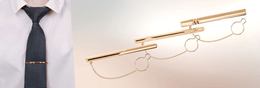 зажим для галстука, купить, золотой, зажим,