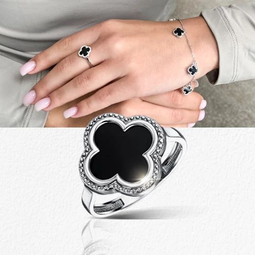 Чорний камінь в прикрасах